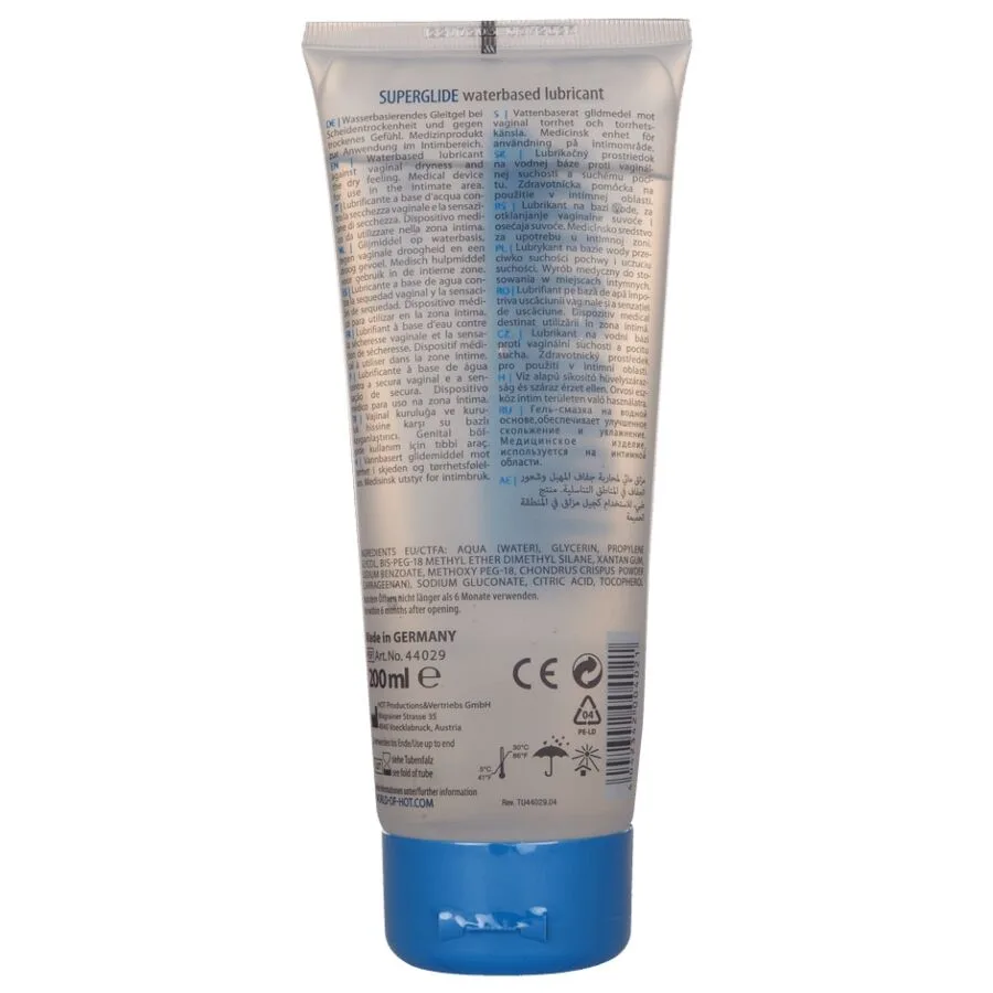 HOT - SUPERGLIDE LIQUID PLEASURE WATERBASED LUBRICANT 200 ML