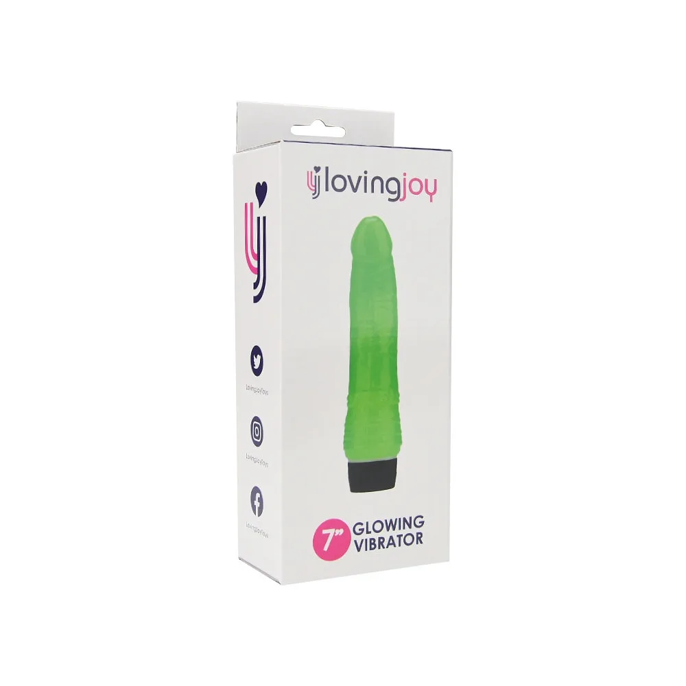 Loving Joy Vibrador Realista 7 Polegadas Brilha no Escuro