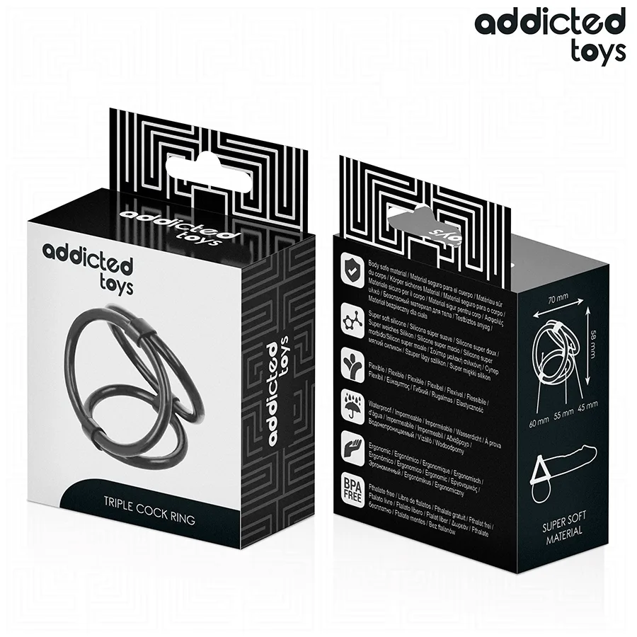 ADDICTED TOYS - ANEL TRIPLO PARA O PÊNIS