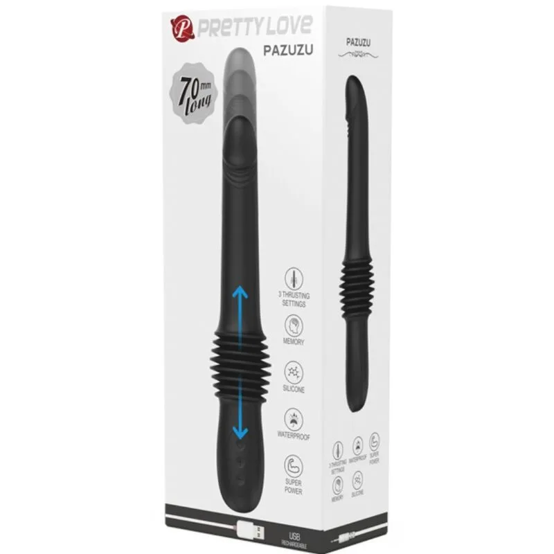 PRETTY LOVE - PAZUZU VIBRATOR 3 THRUST MODES BLACK