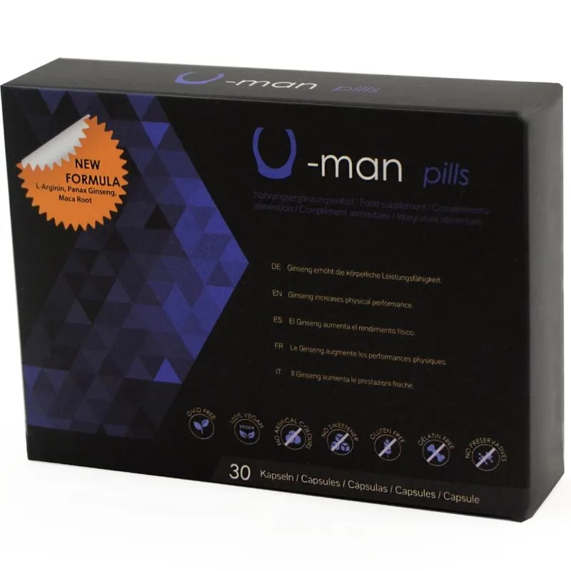 500 COSMETICS - U-MAN AUMENTA O TAMANHO DO PÊNIS E A POTÊNCIA SEXUAL - 30 CÁPSULAS