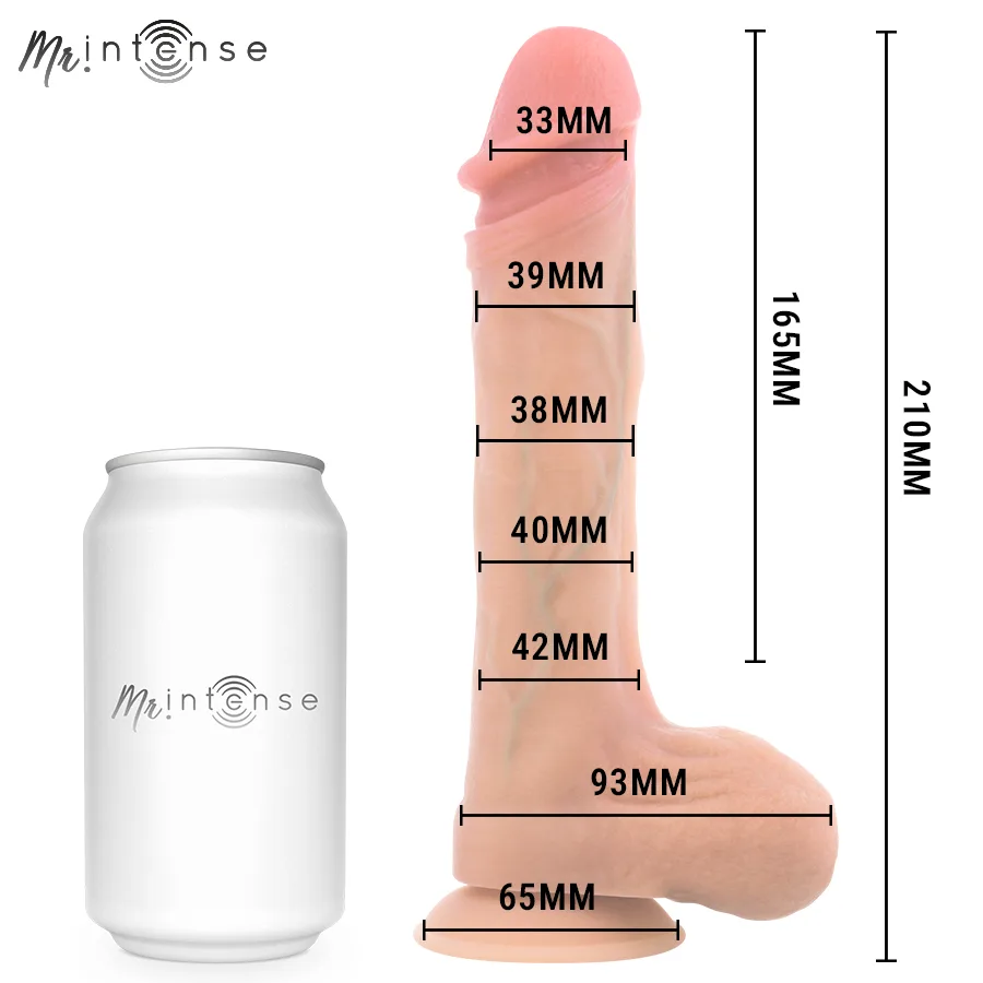 Mr Intense - Bradley Vibrador de Silicone com Efeito de Aquecimento e Controle Remoto 21 cm - Ø - 4,2 cm