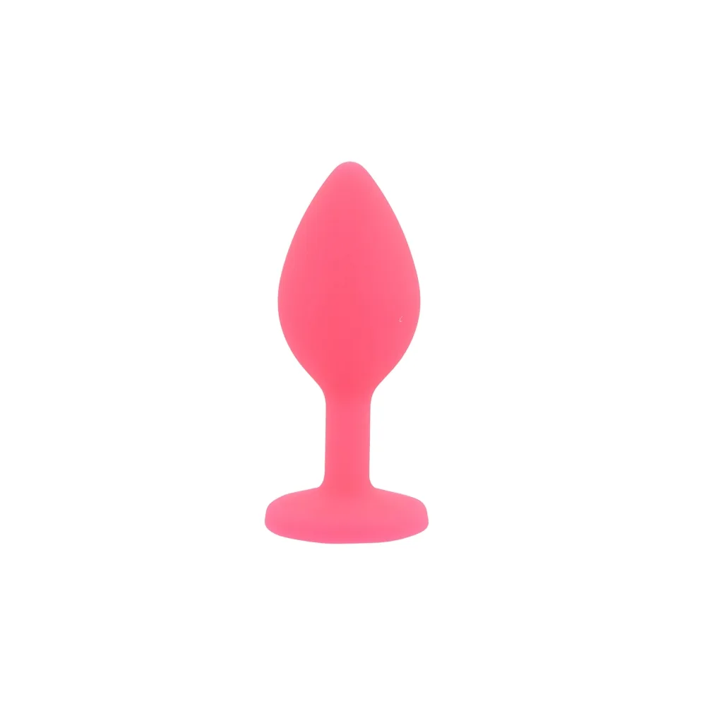 Toosh Plug Anal de Silicone Rosa Conjunto de 3 Pedra Transparente