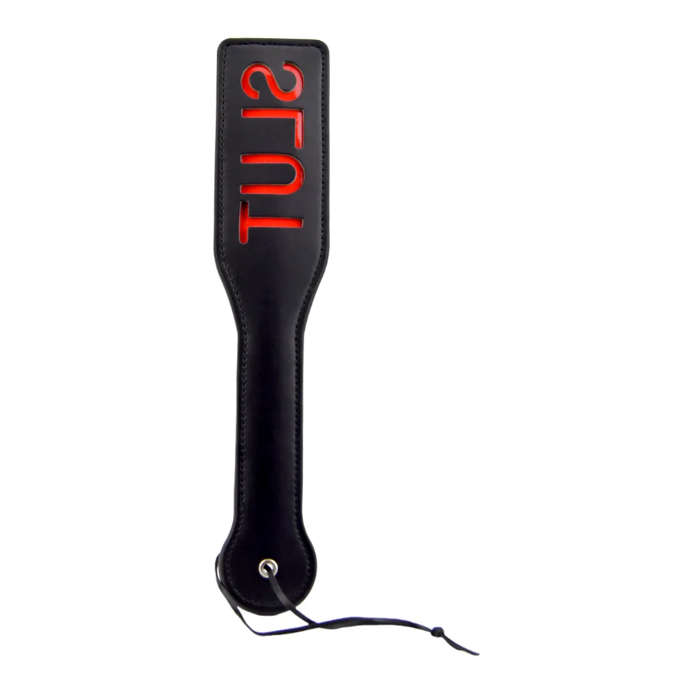 Bound to Please Palmatória SLUT para Spanking Preto