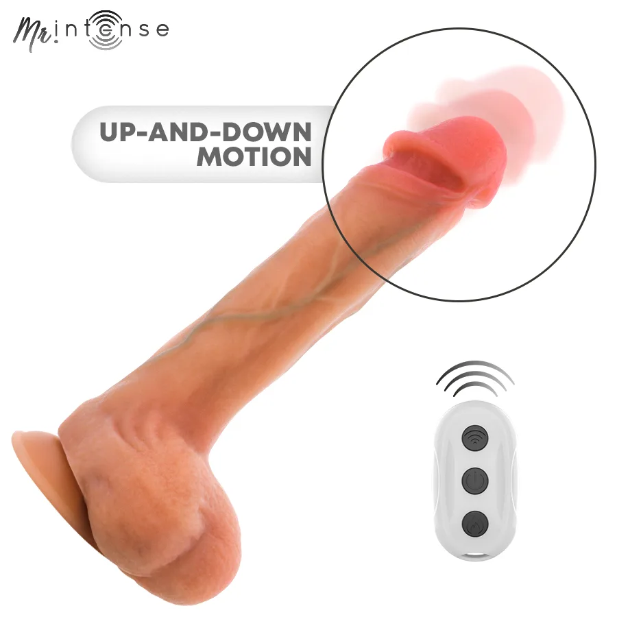Mr Intense - Bradley Vibrador de Silicone com Efeito de Aquecimento e Controle Remoto 21 cm - Ø - 4,2 cm
