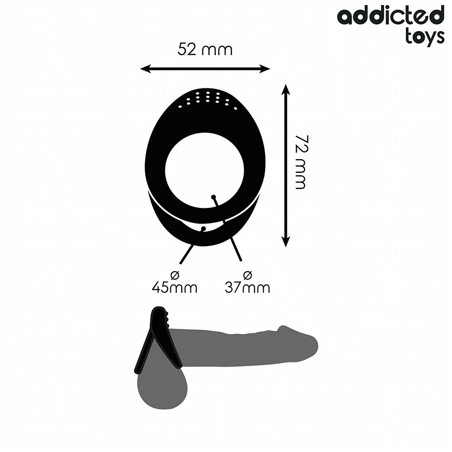 ADDICTED TOYS - ANEL DE PÊNIS COM DUPLA TEXTURA