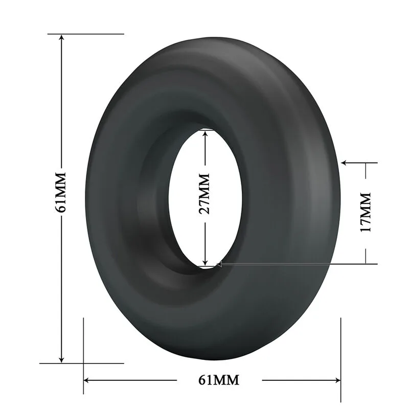 Crazy Bull - Urban Super Soft Silicone Cock Ring Black