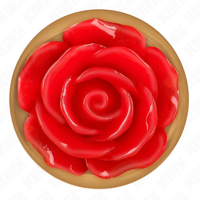 KINK - PINK GOLD ANAL PLUG WITH RED ROSE M