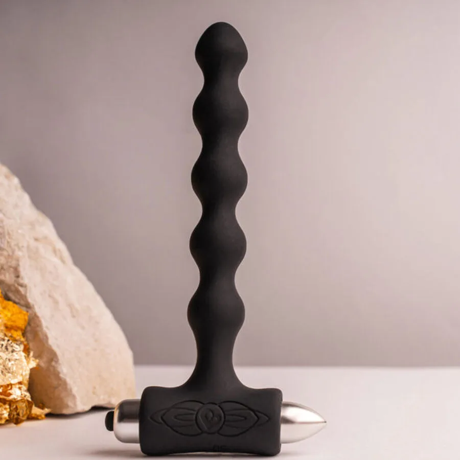 ROCKS-OFF - PETITE SENSATIONS PEARLS PLUG ANAL VIBRADOR PRETO