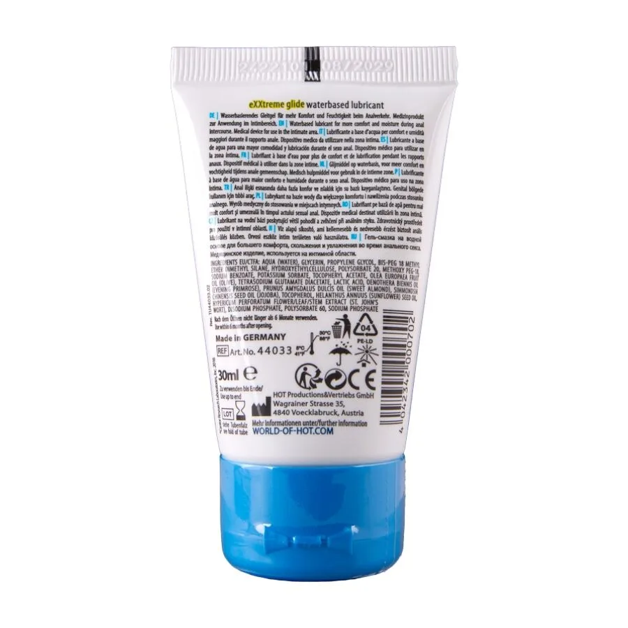 HOT - EXXTREME GLIDE WATERBASED LUBRICANT + COMFORT OIL A+ 30 ML