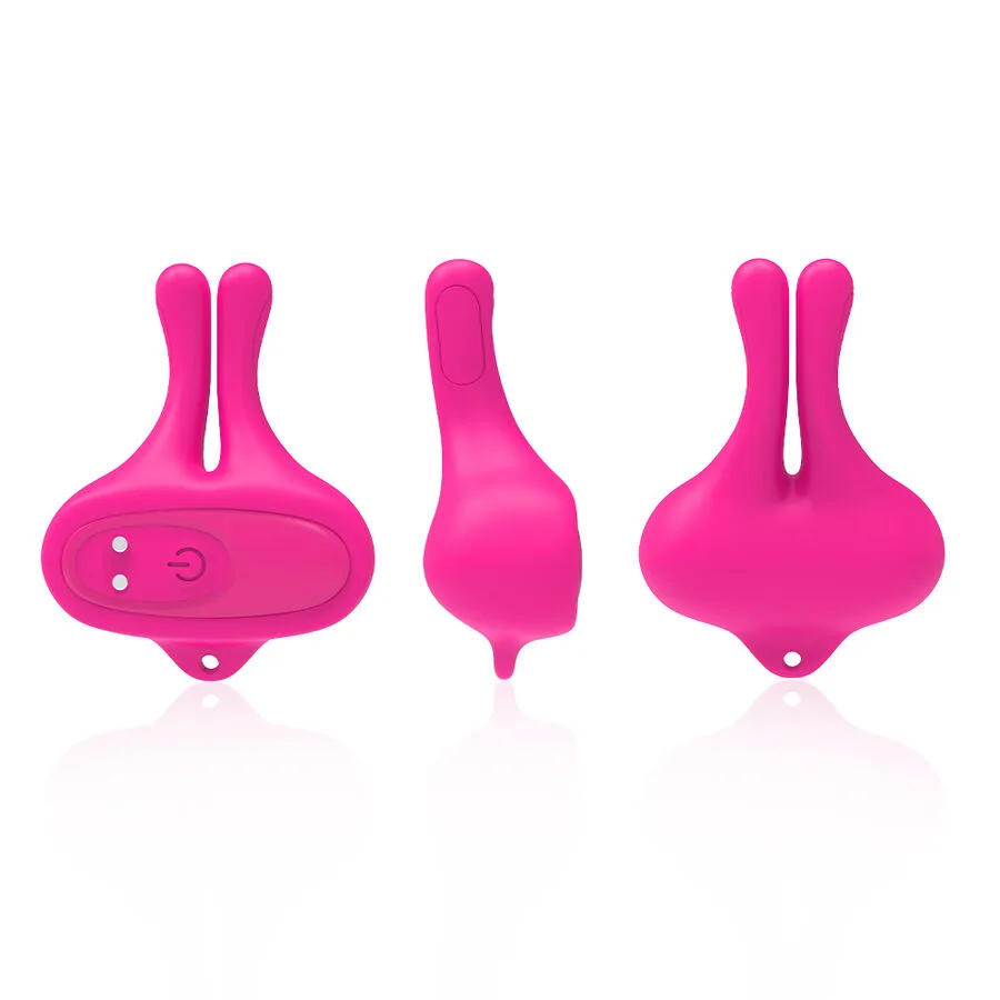 Armony - Grampos Magnéticos de Mamilos com Vibração em Forma de Coelho Rosa