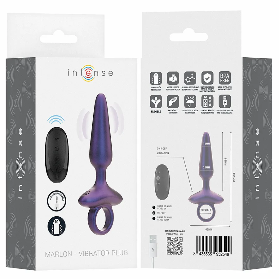 INTENSE - MARLON VIBRATING ANAL PLUG MODEL 4 REMOTE CONTROL
