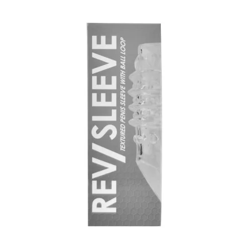 Rev-Sleeves Manga Peniana Texturada com Anel para Testículos