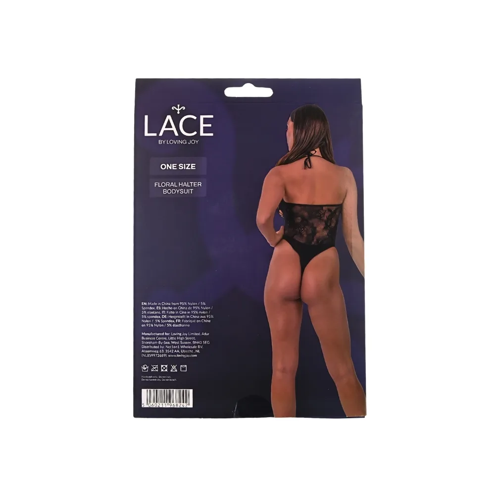 Lace by LJ Body Halter Floral Preto