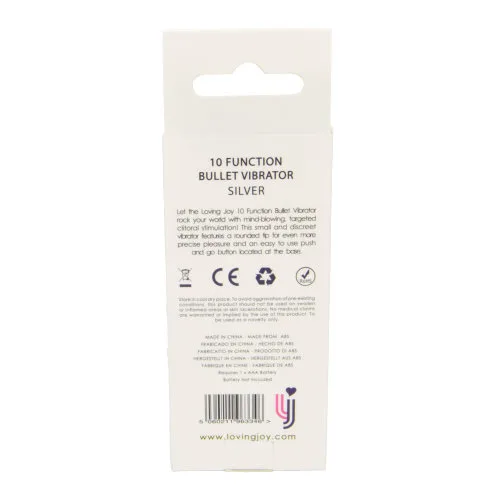 Loving Joy Vibrador Bullet de Velocidade Única Prateado