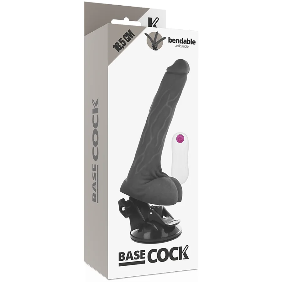 Basecock - Vibrador Articulvel Controle Remoto Preto 18,5 cm -o- 4 cm