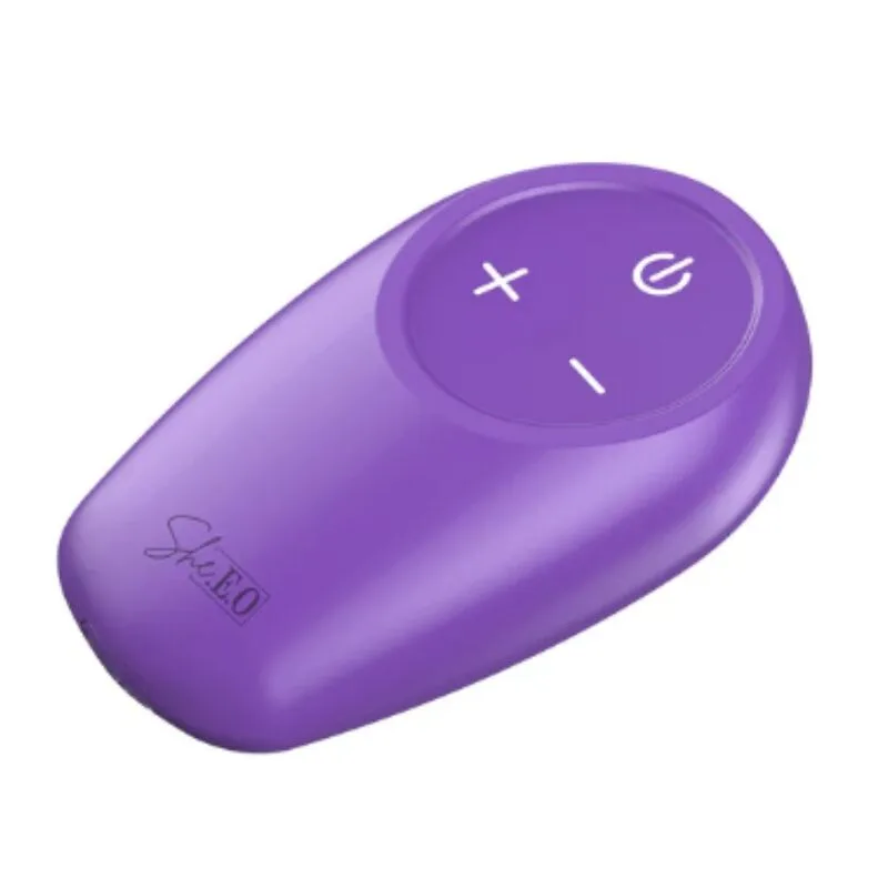 She.e.o - Estimulador Anal Vibratório Rotativo com Controle Remoto - Roxo