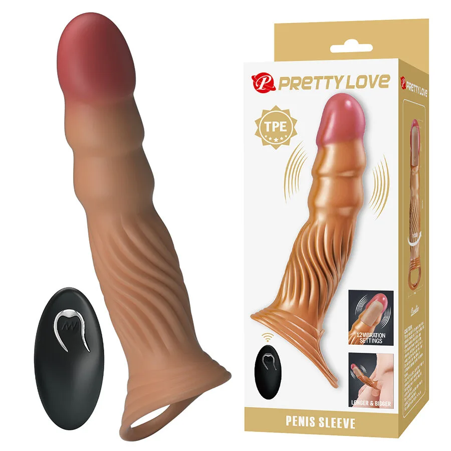 Pretty Love - Capa Peniana Texturizada com Vibração e Controle Remoto