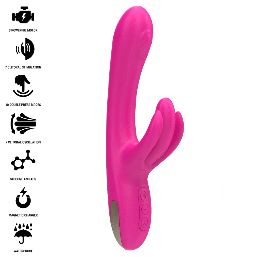 INTENSE - BRITNEY MULTIFUNCIONAL RABBIT VIBRADOR 23 CM ROSA