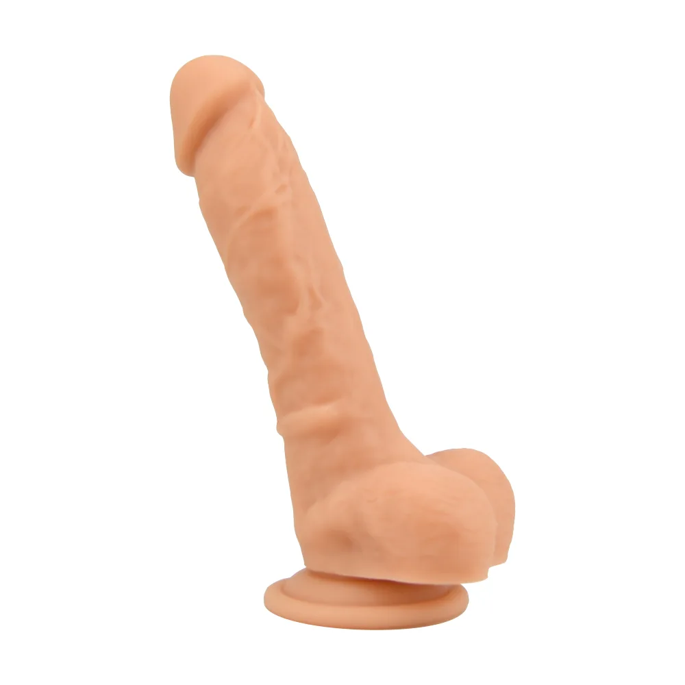 Loving Joy Dildo Realista de Silicone 8 Polegadas com Ventosa e Testículos Baunilha