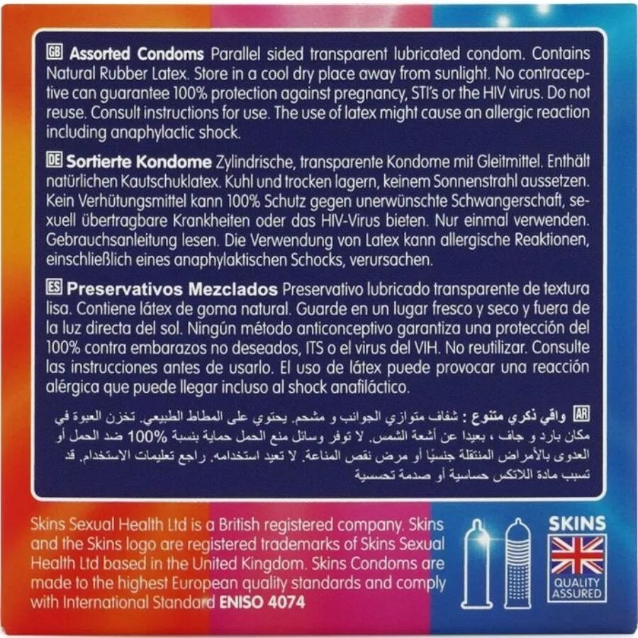 SKINS - ASSORTED PREMIUM CONDOMS PACK 4