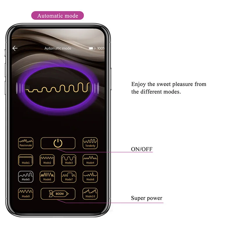 Pretty Love - Vibrador de Ovo com Acionamento por Aplicativo Klay Roxo