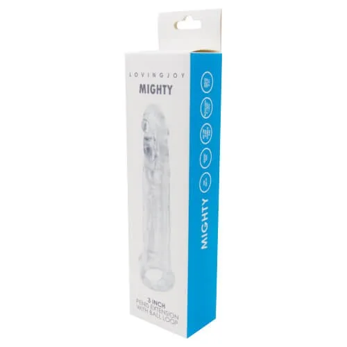 Loving Joy Extensão Peniana Mighty 3 Polegadas com Anel para Testículos