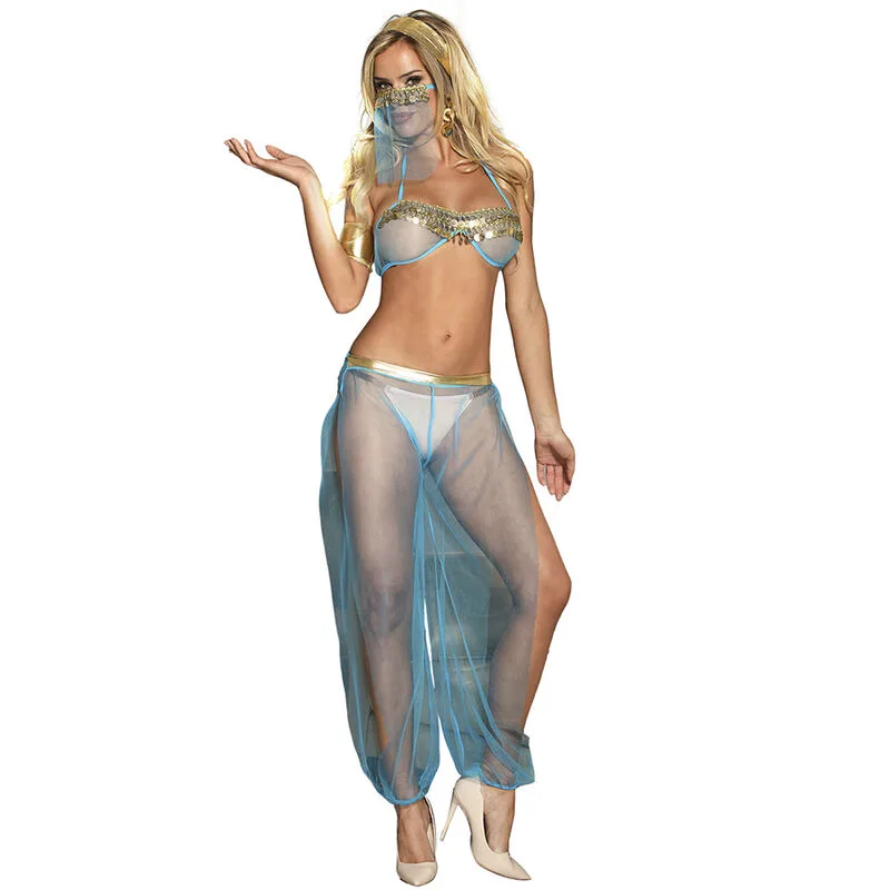 SUBBLIME - INDIA STYLE BLUE LINGERIE SET