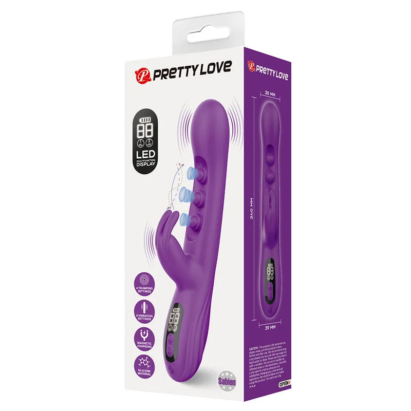 Pretty Love - Vibrador Sabien Rabbit com Estimulação por Toque e LED Roxo