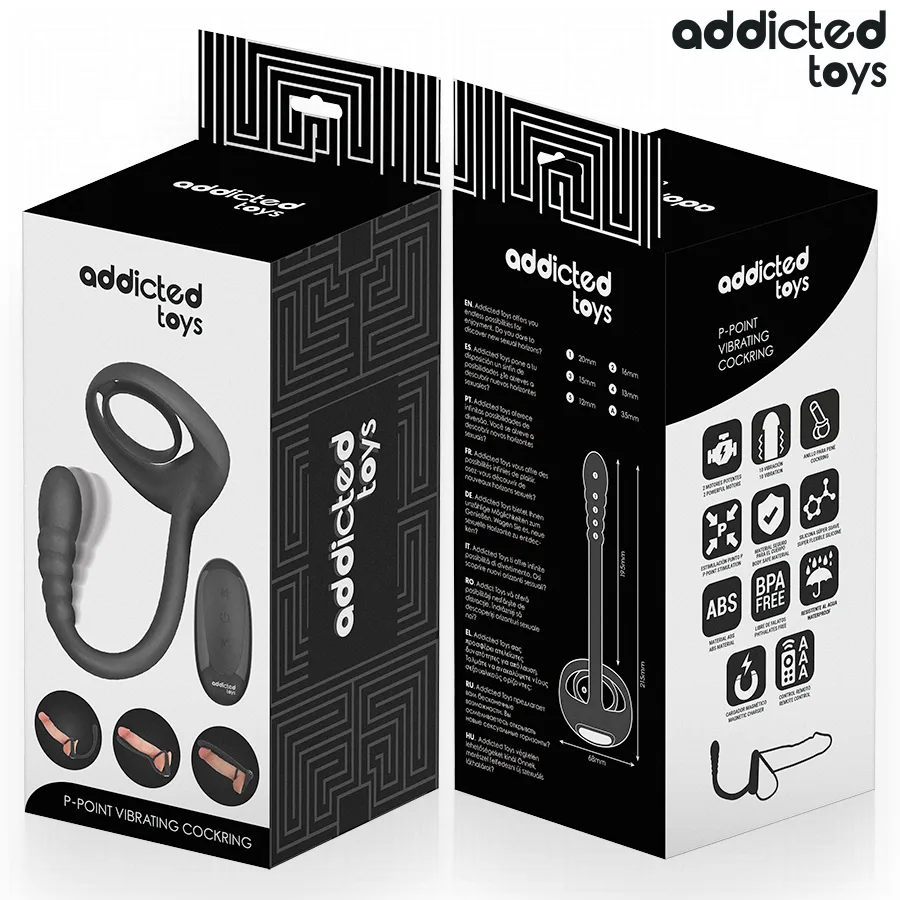 ADDICTED TOYS - ANEL PÊNICO VIBRANTE COM CONTROLE REMOTO