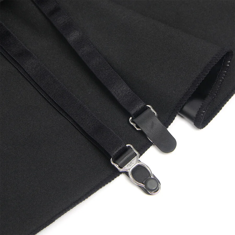 SUBBLIME - 957711 VESTIDO DE COURO COM ZÍPER DE RENDA PRETO
