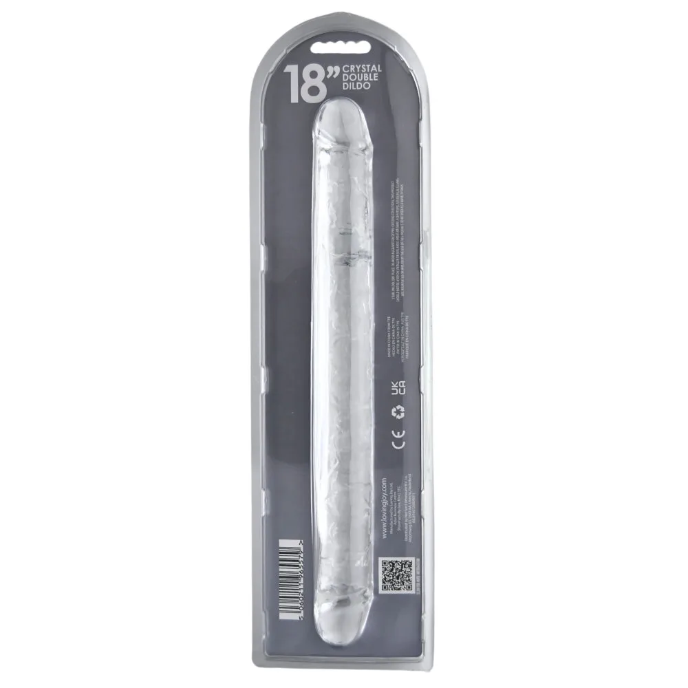 Loving Joy Dildo de Dupla Ponta 18 Polegadas Transparente