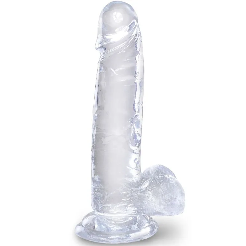 King Cock - Clear Pénis Realístico com Bolas 15,2 cm Transparente
