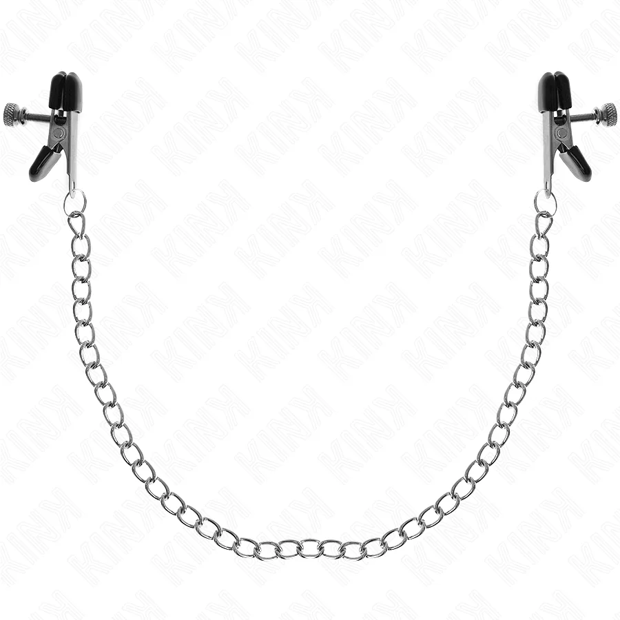 KINK - FLAT CHAIN NIPPLE CLAMPS SILVER 34 CM