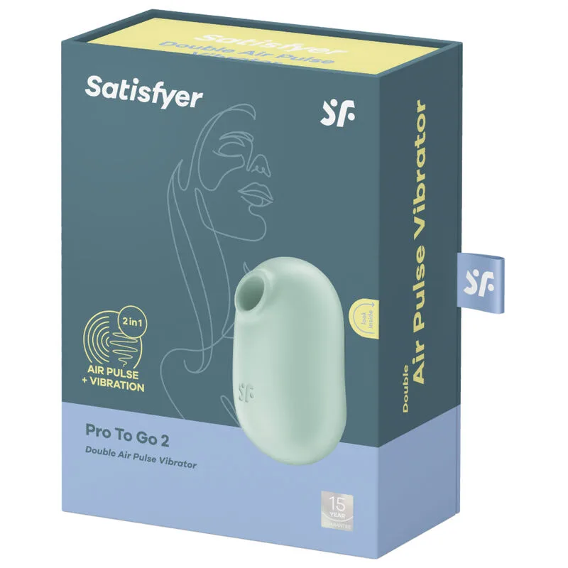 SATISFYER - PRO TO GO 2 ESTIMULADOR E VIBRADOR DE PULSO DE AR DUPLO