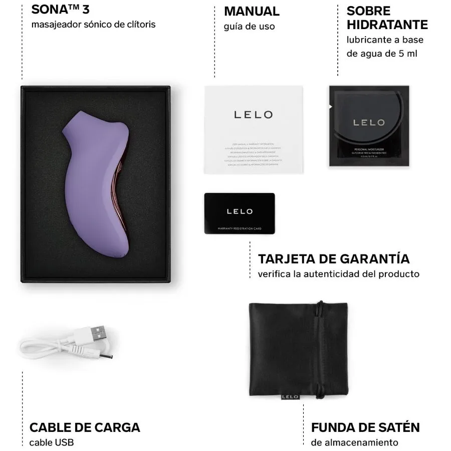 LELO - SONA 3 SONIC CLITORAL MASSAGER VIOLET DUSK