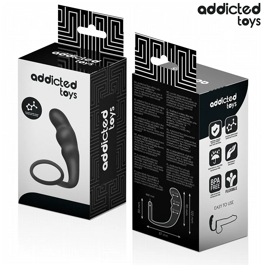 ADDICTED TOYS - ANAL PLUG WITH RING SILICONE MODEL 4