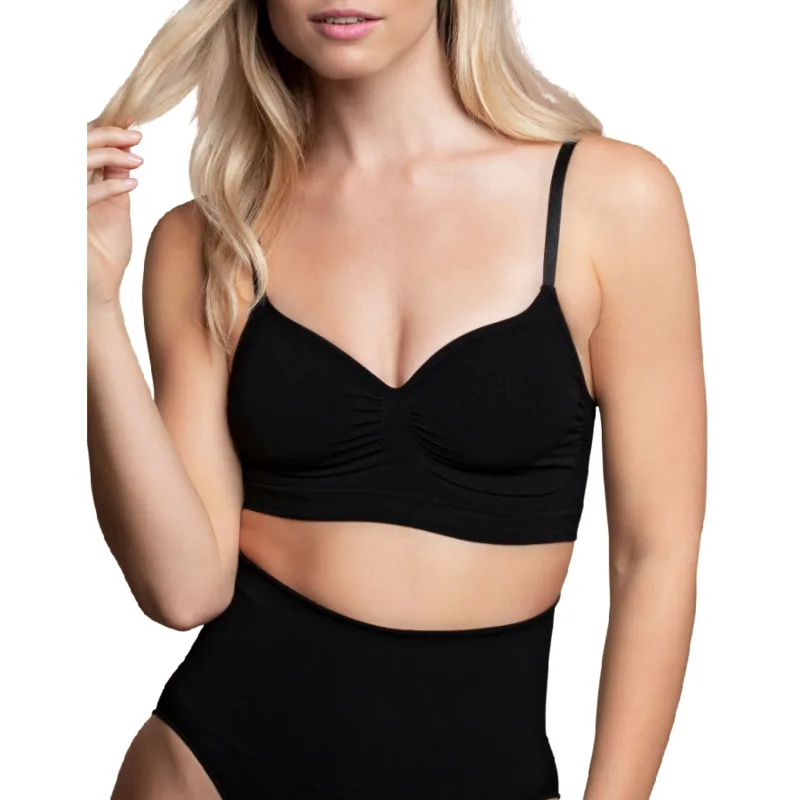 BYE-BRA - MEDIUM CONTROL BRA SEAMLESS BLACK SIZE