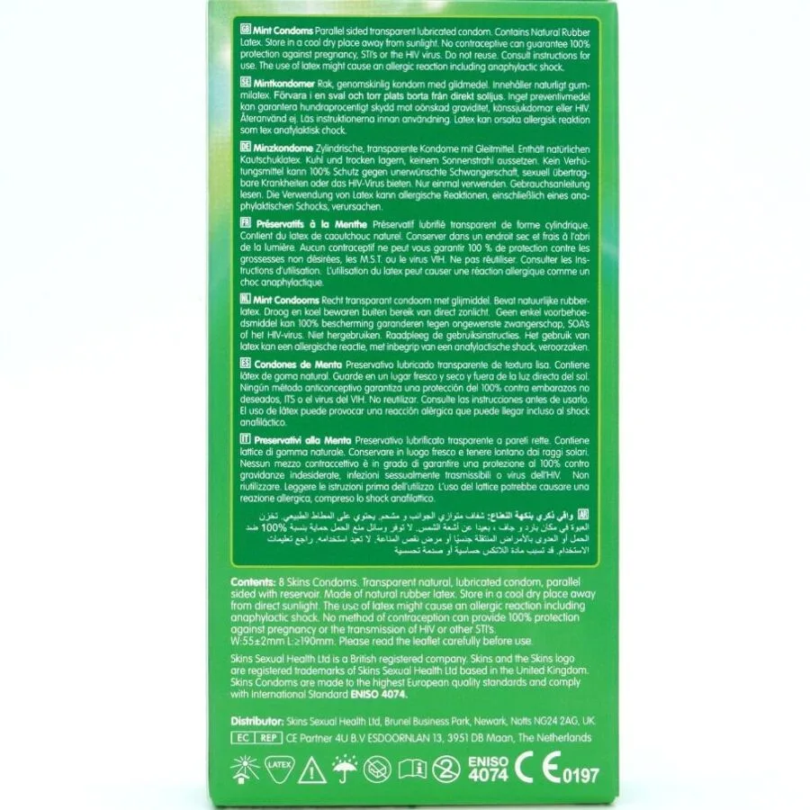 SKINS - MINT PREMIUM CONDOMS PACK 8