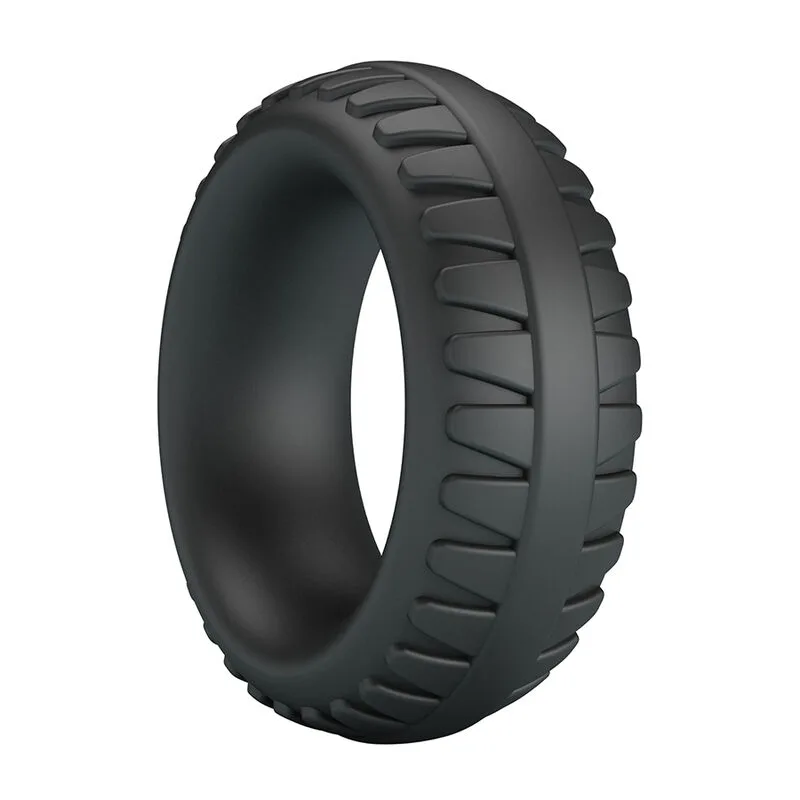 Crazy Bull - Merritt Textured Silicone Cock Ring Black