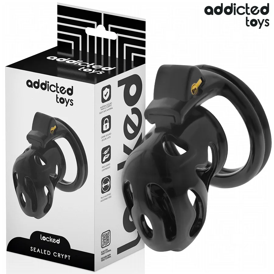 ADDICTED TOYS LOCKED - GAIOLA DE PÊNIS CRYPT SELADA 8 CM