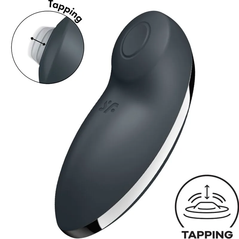 SATISFYER - TAP & CLIMAX 2 VIBRATOR & STIMULATOR GREY