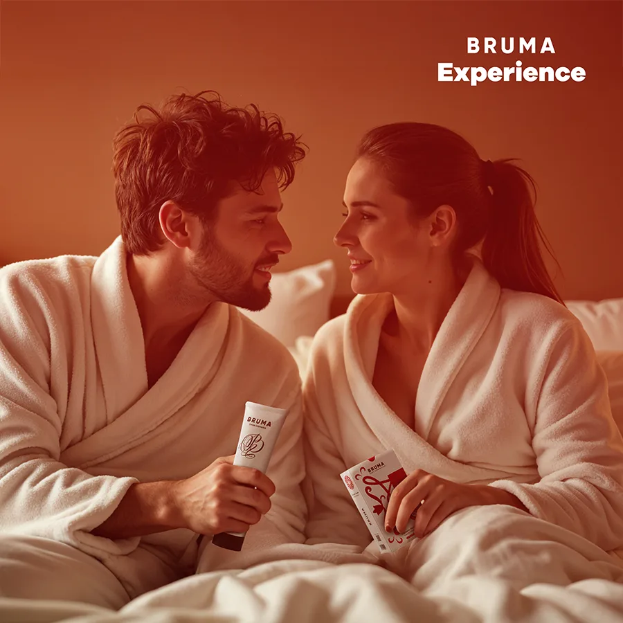 BRUMA XPERIENCE - KIT DE TENTAÇÃO VIBRO-ORGÁSMICA DE MORANGO DOCE