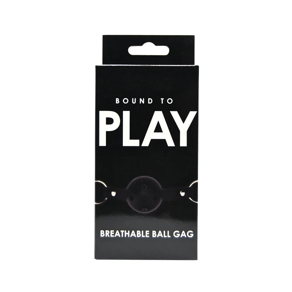 Bound to Play Mordaça com Bola Respirável Preto