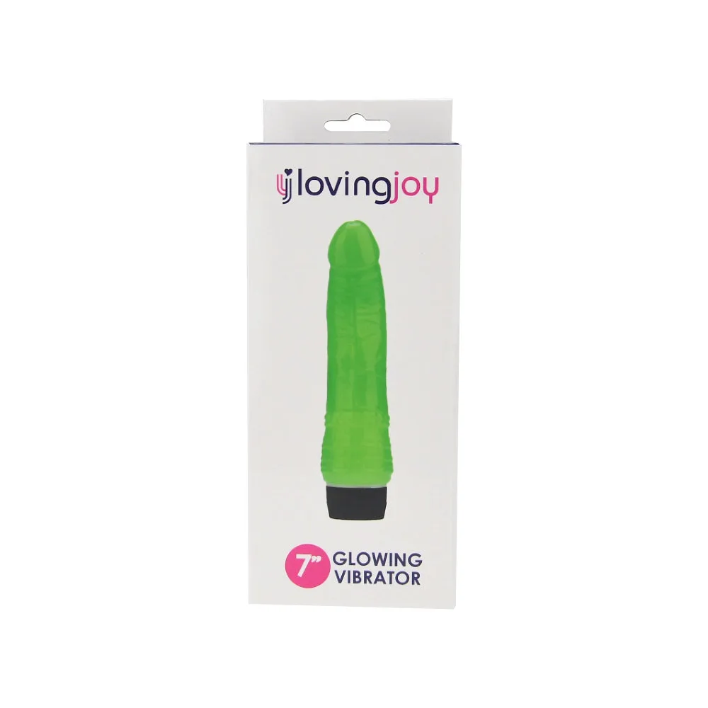 Loving Joy Vibrador Realista 7 Polegadas Brilha no Escuro
