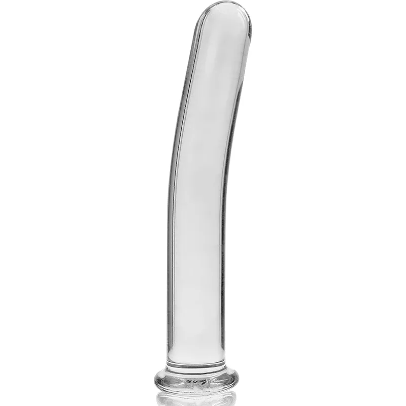 NEBULA SERIES BY IBIZA - MODEL 8 DILDO BOROSILICATE GLASS CLEAR 14.5 CM -O- 2 CM