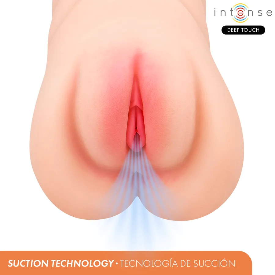 INTENSE DEEP TOUCH - MASTURBADOR VAGINAL KRISTA COM SUCÇÃO, VIBRAÇÃO E EFEITOS SONOROS - 1,2 KG