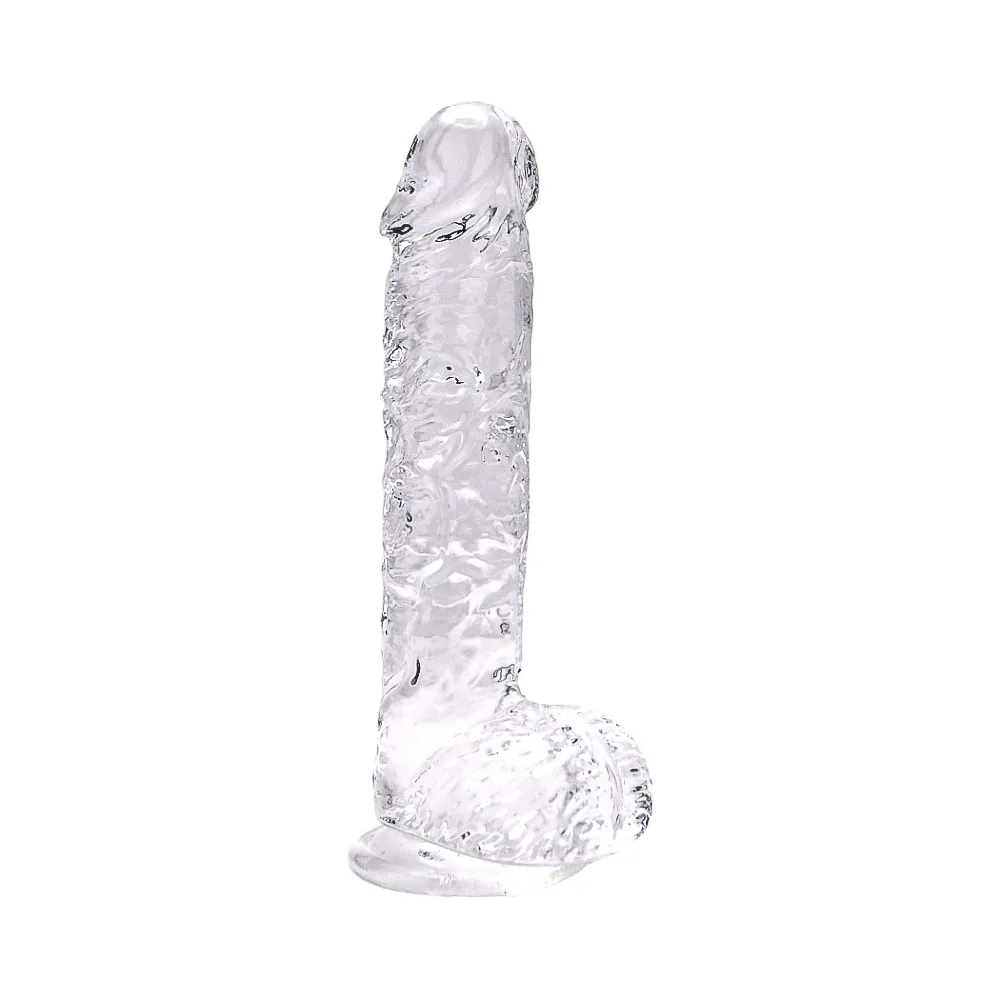 Loving Joy Dildo 9 Polegadas com Testículos Transparente