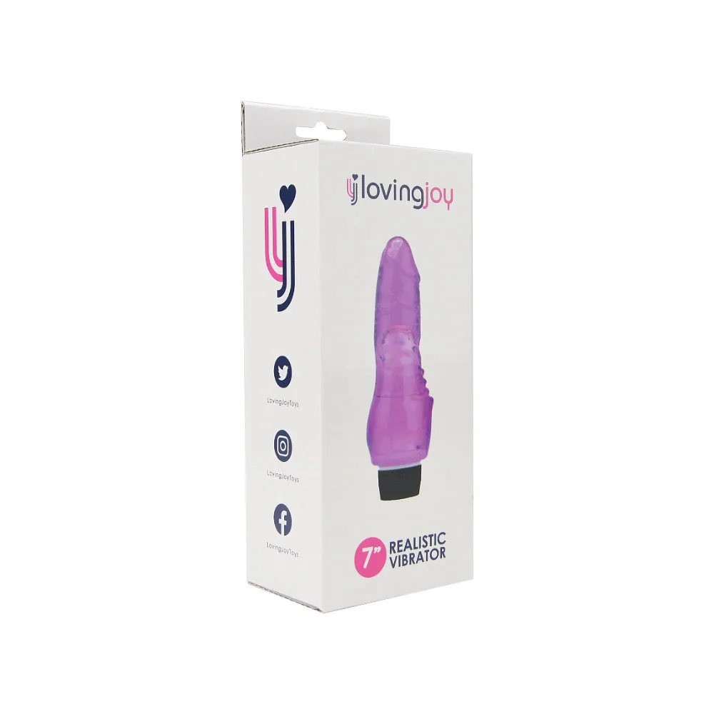 Loving Joy Vibrador Realista 7 Polegadas Roxo