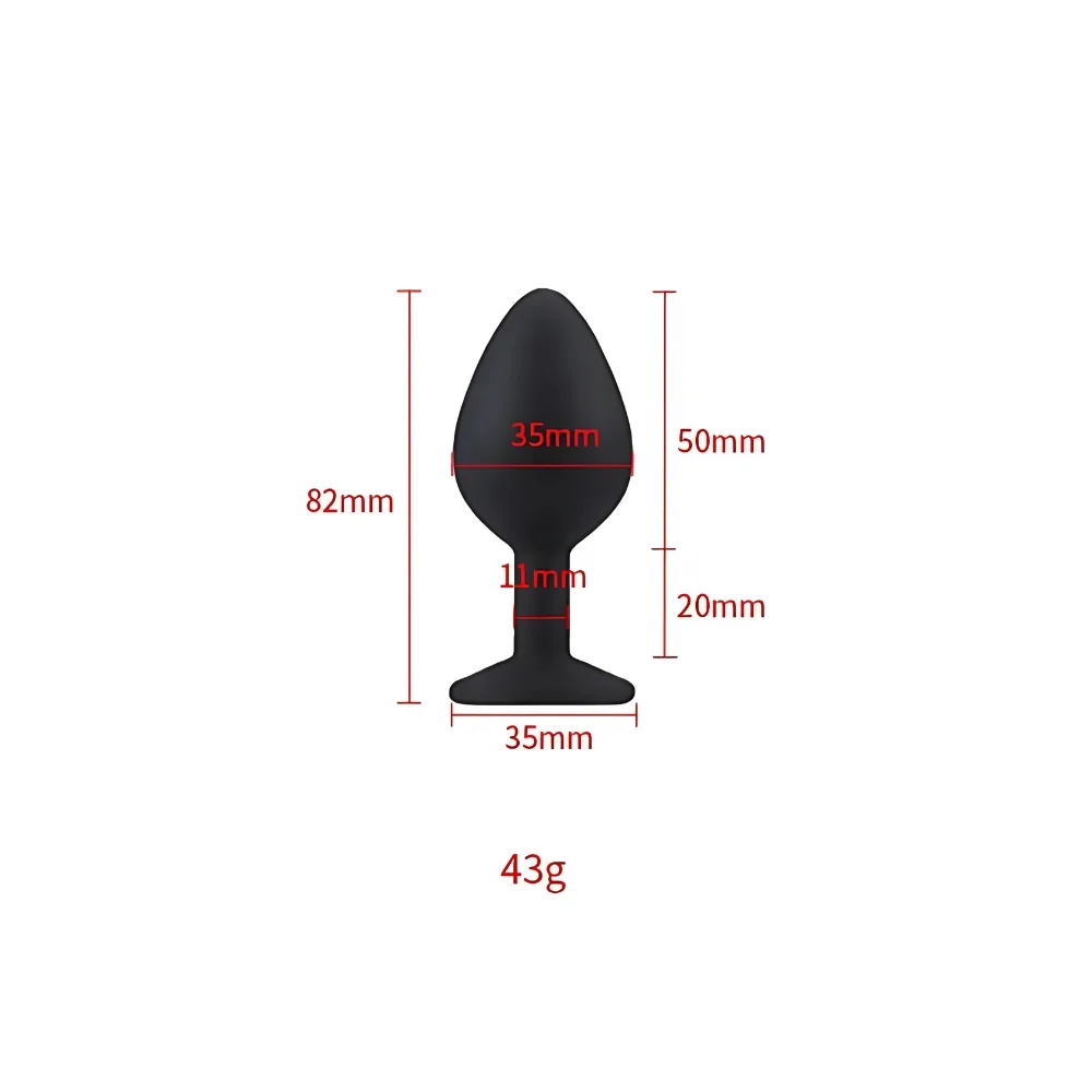 Toosh Black Silicone Butt Plug Medium